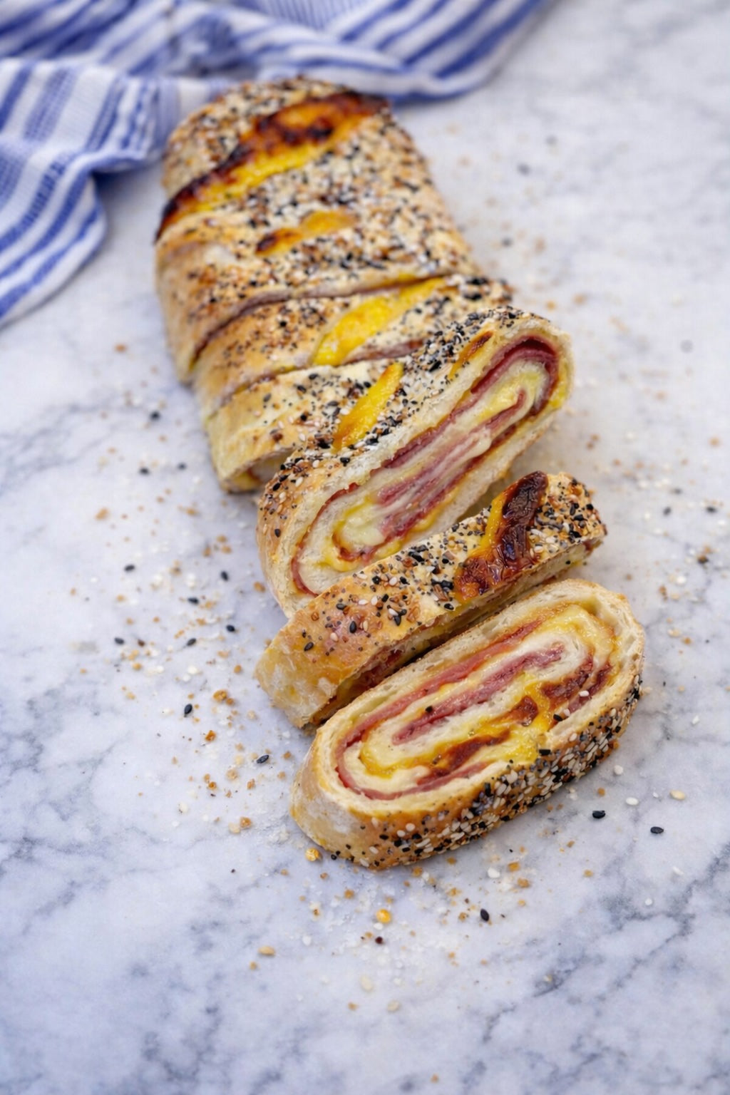 Taylor Ham & Cheese Stromboli / serves 4-6