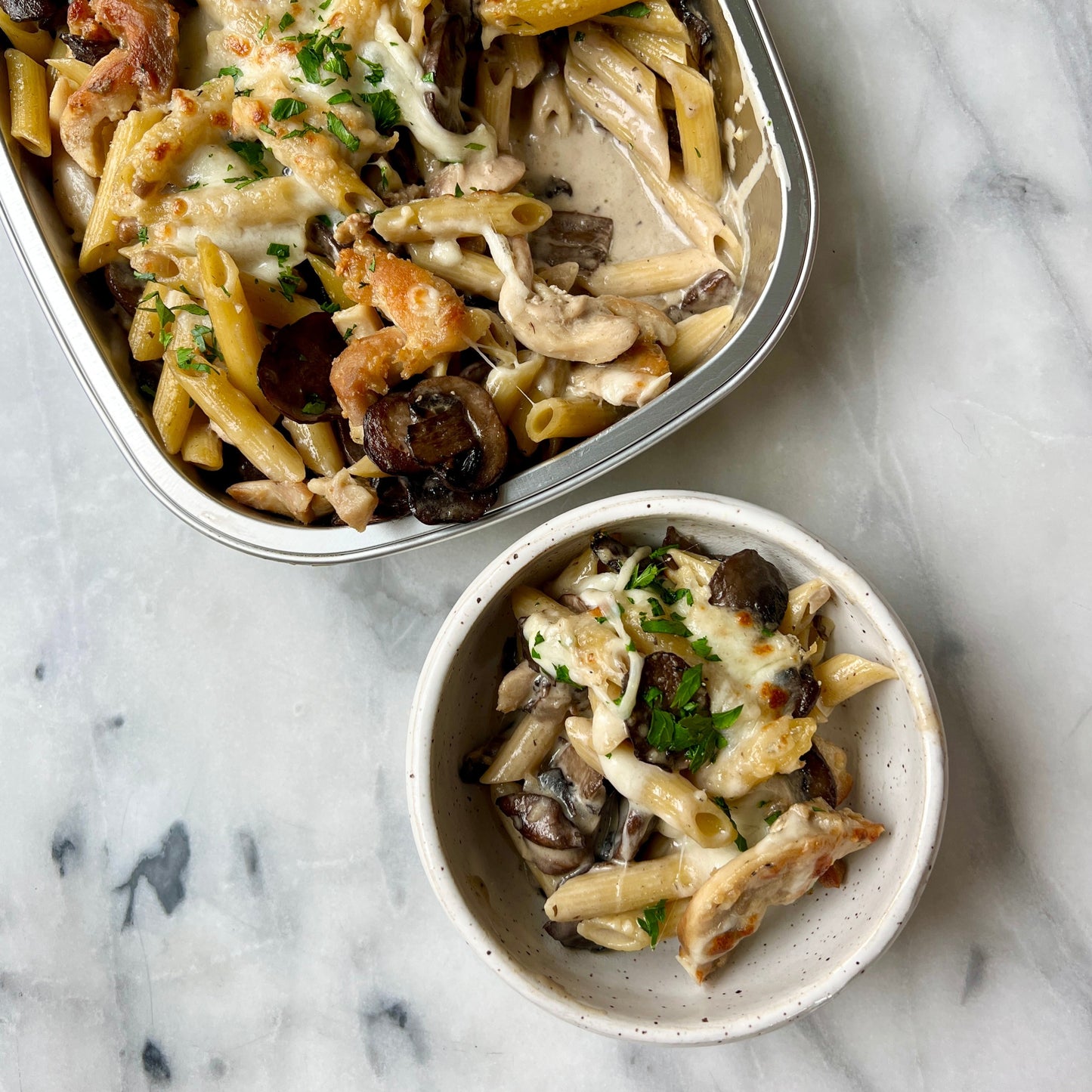 Creamy Baked Chicken Marsala Pasta - serves 4*