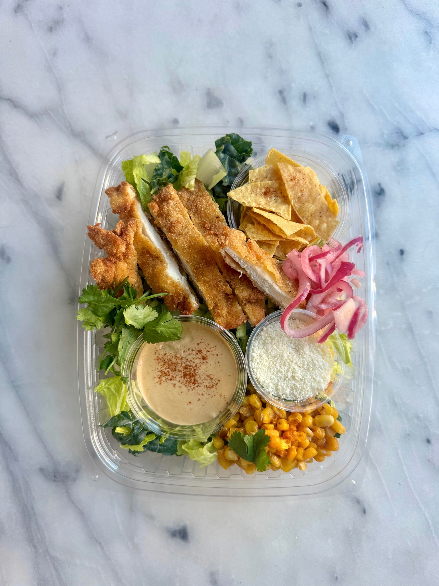 Crispy Chicken Poblano Salad / Pool & Beach