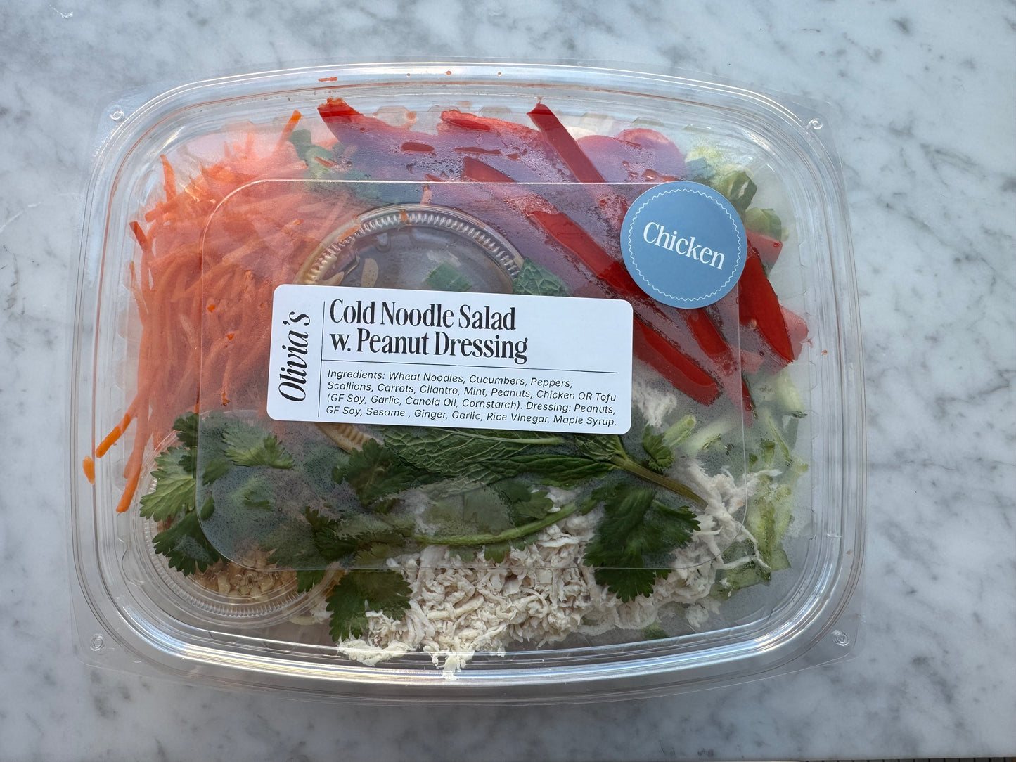 Cold Noodle Salad w. Peanut Dressing - 48 oz