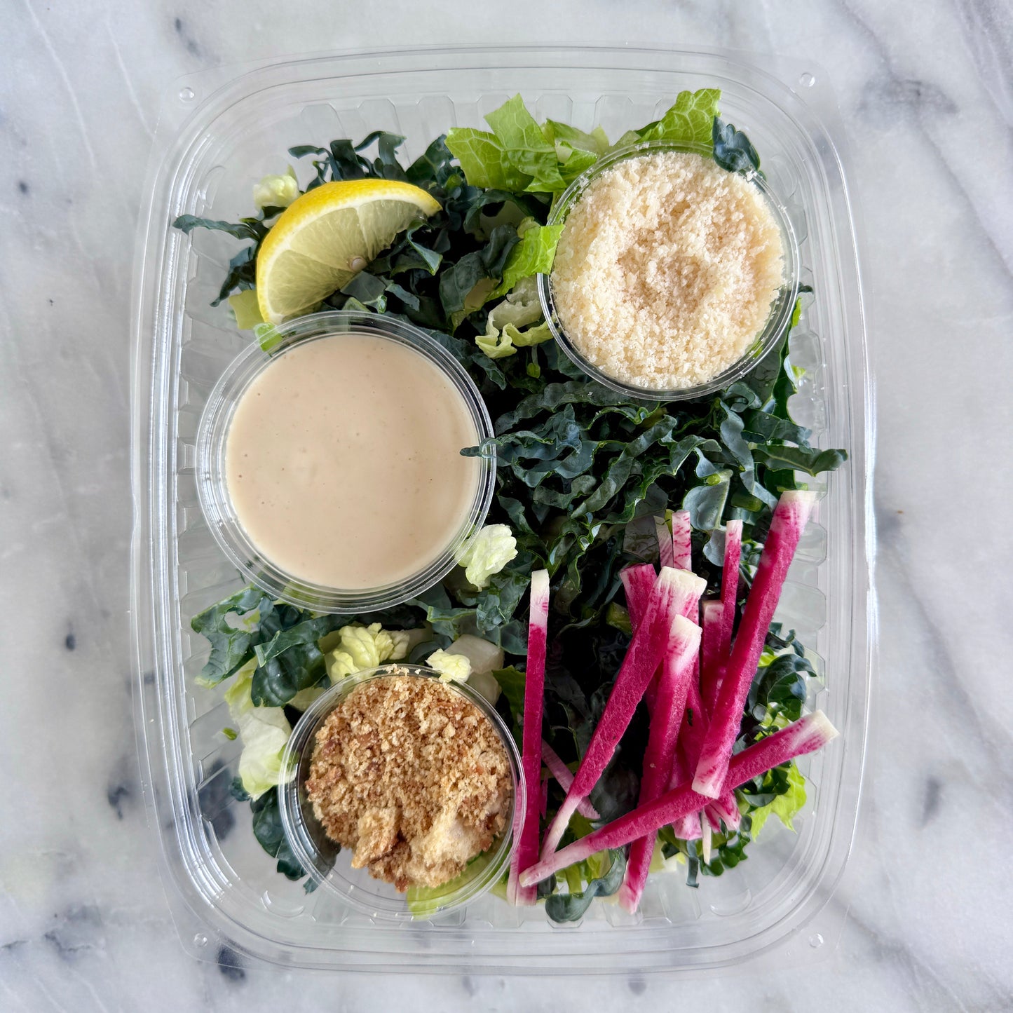 Kale Caesar w/ Buttery Breadcrumbs - serves 2