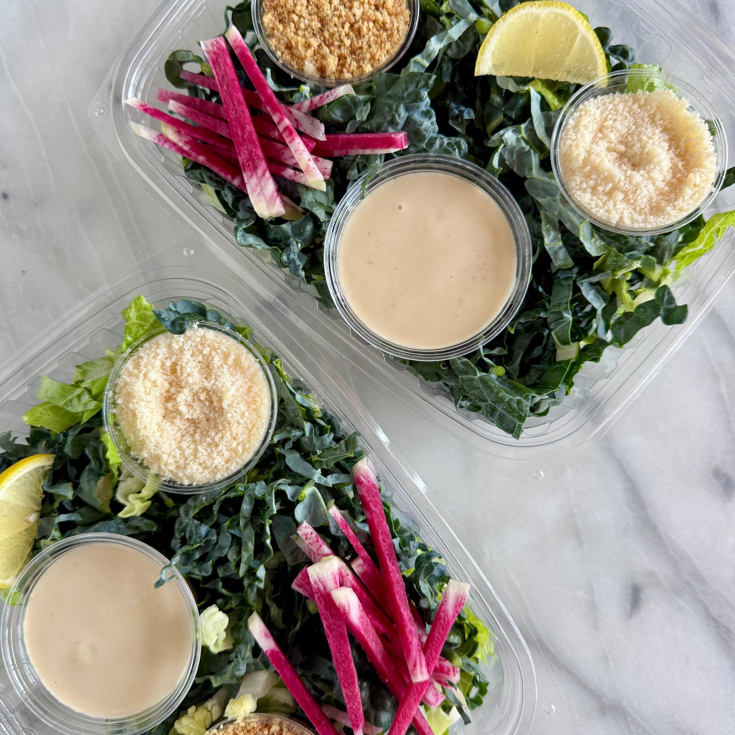 Kale Caesar w/ Buttery Breadcrumbs - serves 2