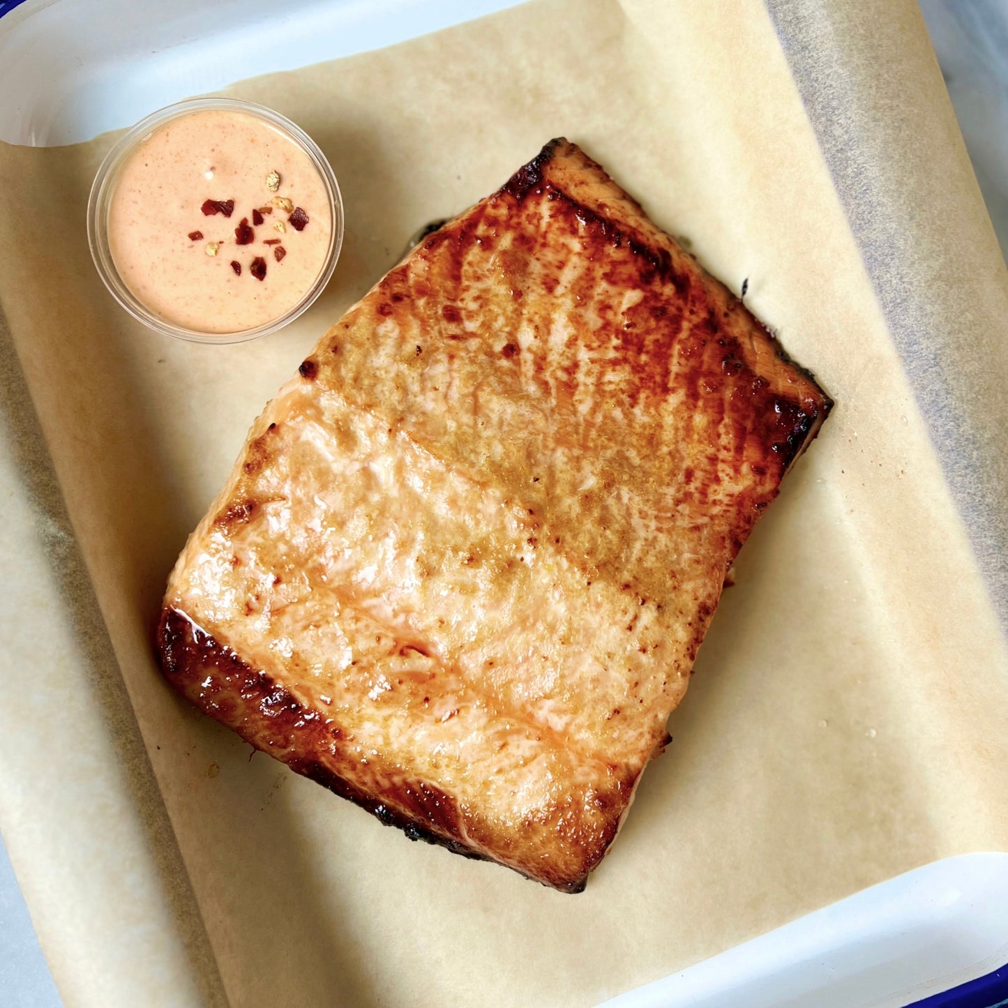 Miso Glazed Salmon w. "The Green Sauce" / GF & DF - serves 2*