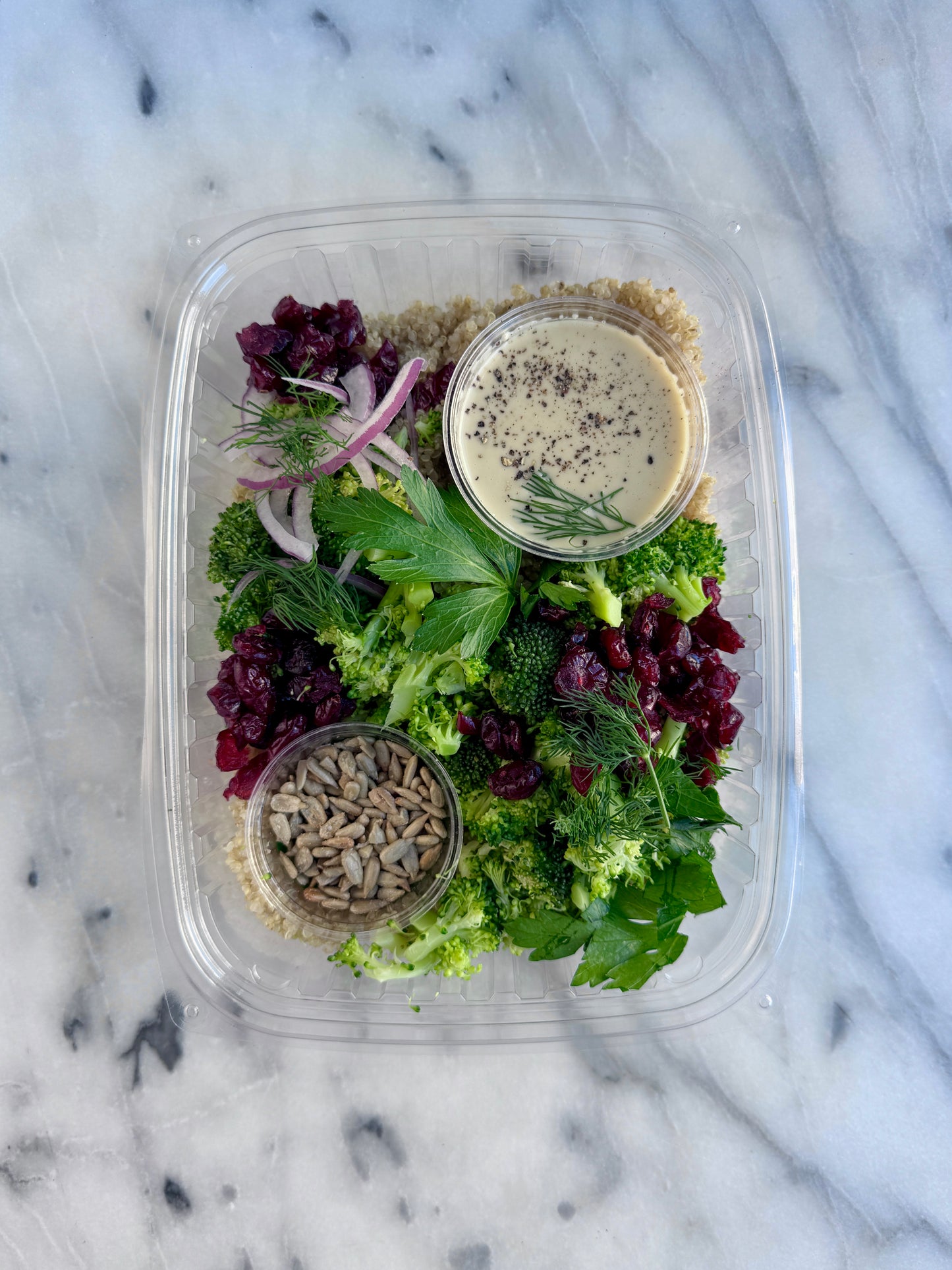 Maple Tahini Broccoli & Quinoa Salad/ GF & DF - serves 2-4*