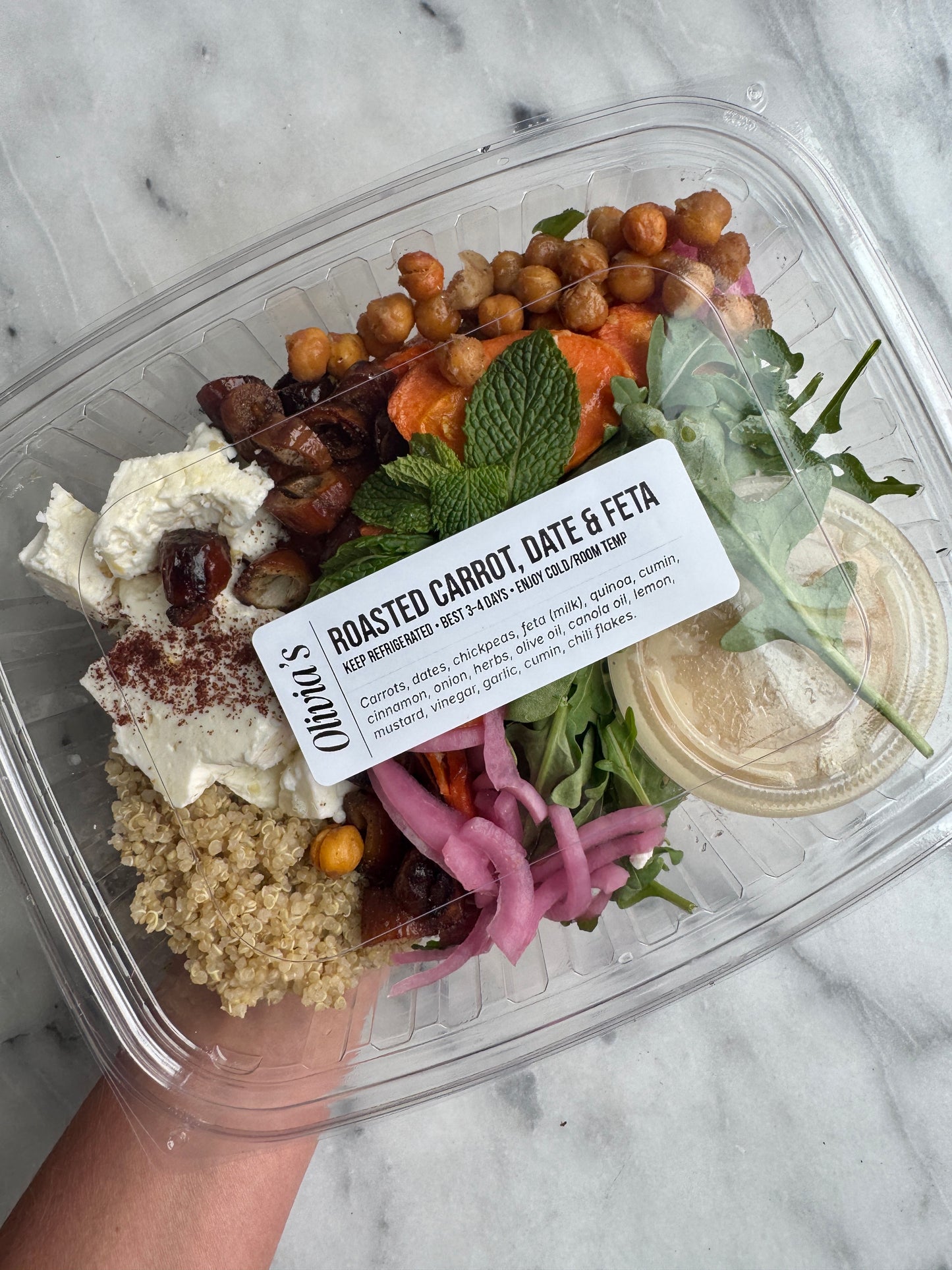 Roasted Carrot, Date, & Feta Salad / GF - serves 2*