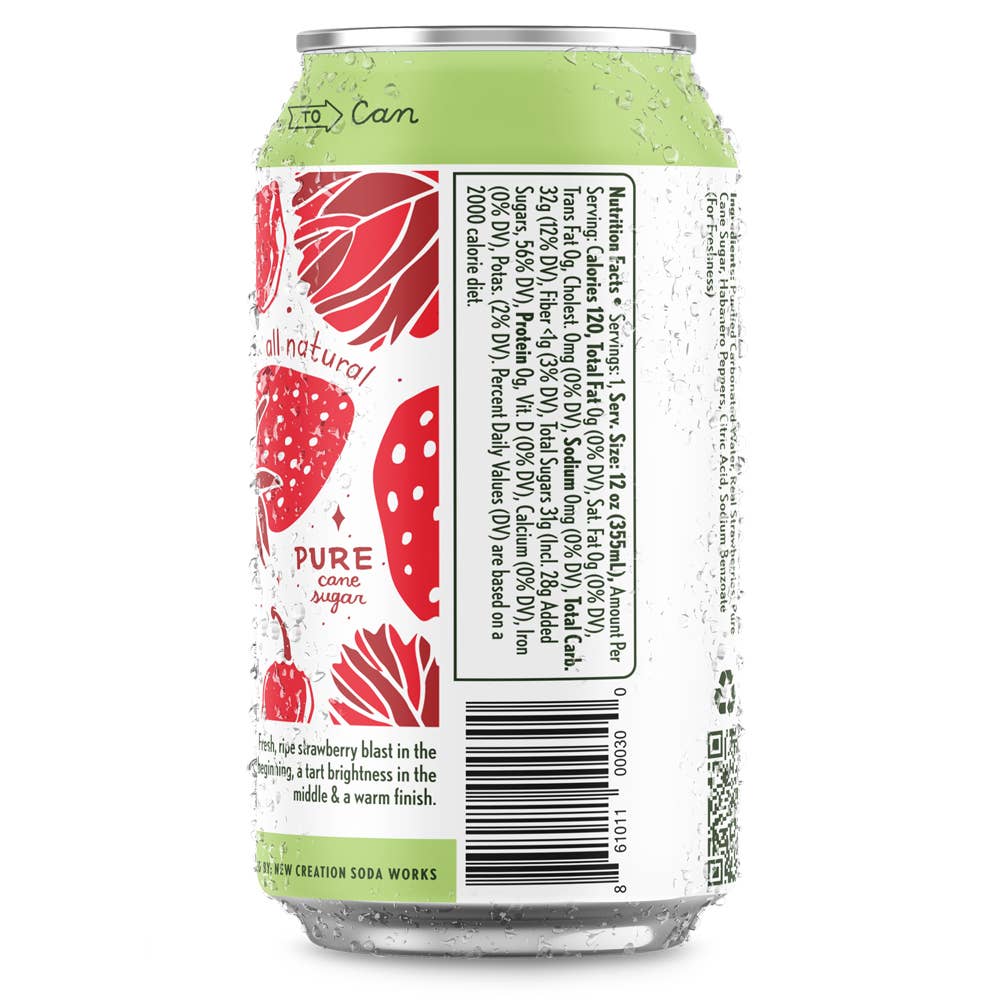 Jack'd Strawberry Habanero Soda - 4 PACK
