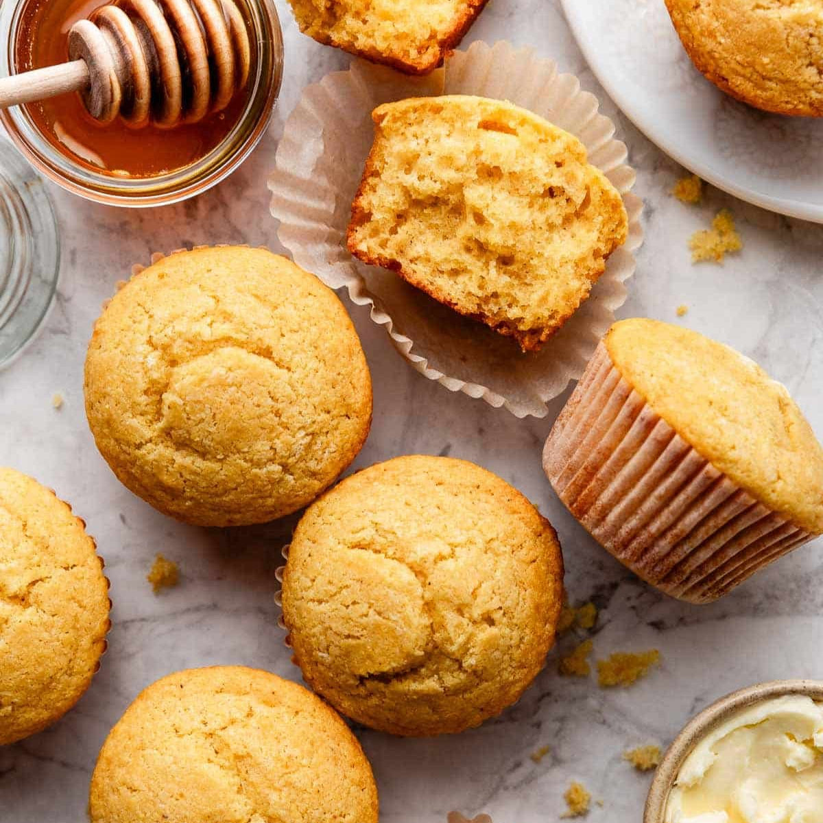 Cornbread Muffin Krusteaz Cornbread Cast Iron Skillet Honey Butter
