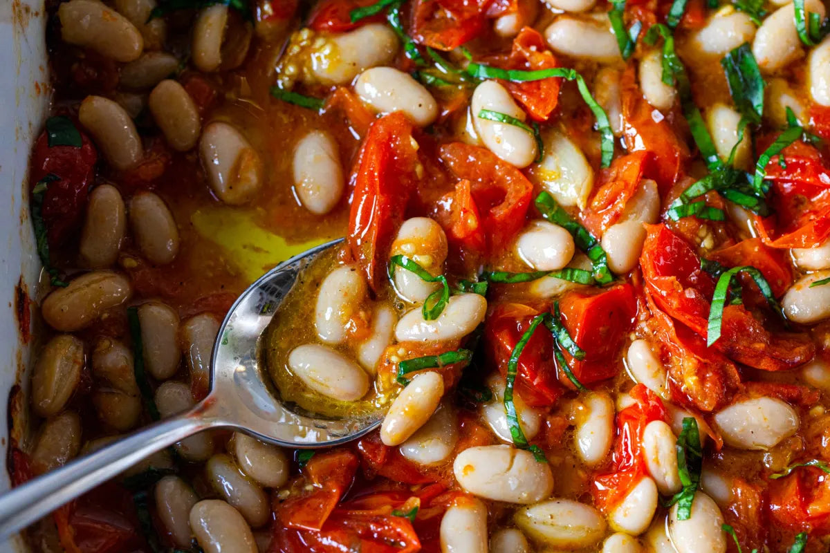 White Beans w. Roasted Tomatoes (GF & Vegan) - 16 ounces
