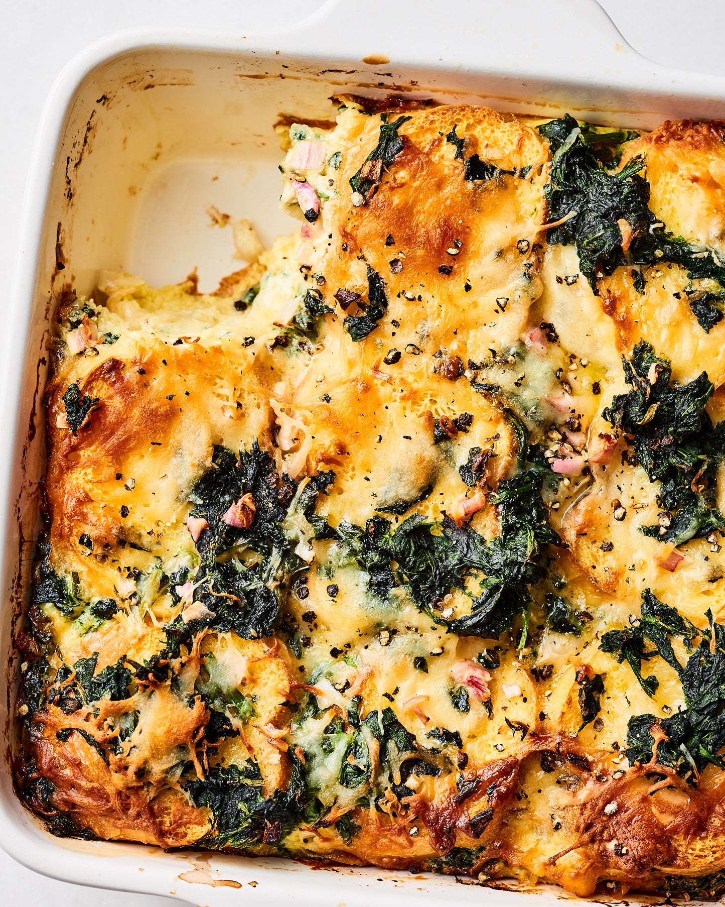 Spinach & Gruyère Breakfast Strata / Vegetarian - serves 4-6