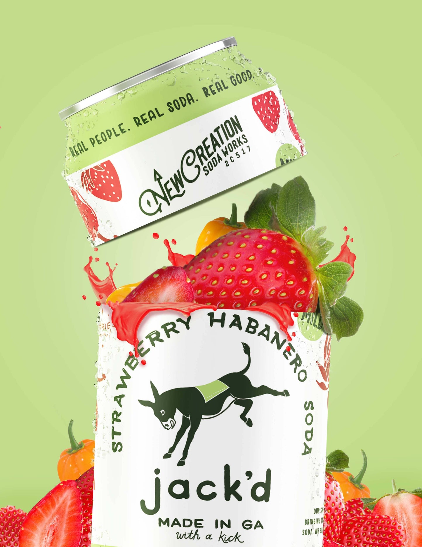 Jack'd Strawberry Habanero Soda - 4 PACK