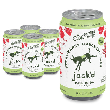 Jack'd Strawberry Habanero Soda - 4 PACK