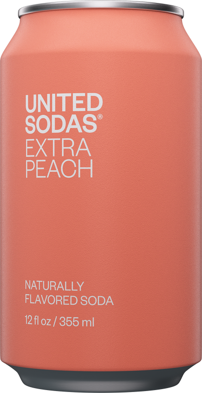 Naturally Flavored Soda - Extra Peach : 12 X 12 Oz Can