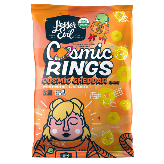 Cosmic Rings, Cosmic Cheddar, 3 oz