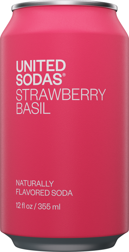 Naturally Flavored Soda - Strawberry Basil: 12 X 12 Oz Can