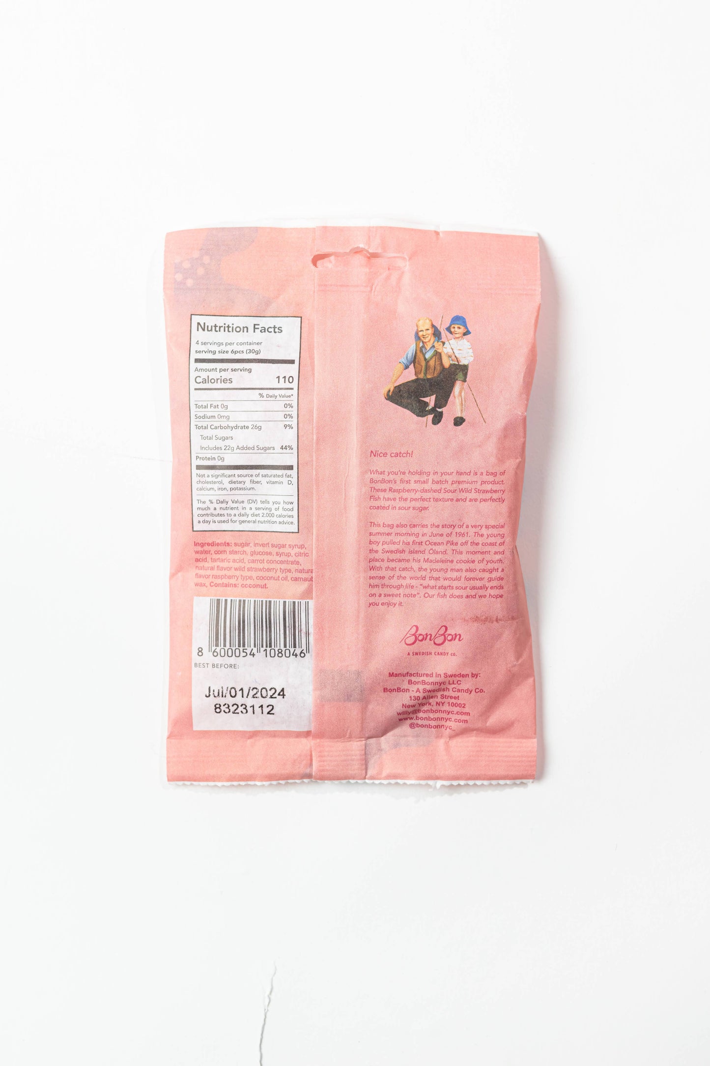 BON BON Sour Wild Strawberry Fish