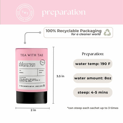Hibiscus Rose Herbal Mini Tube