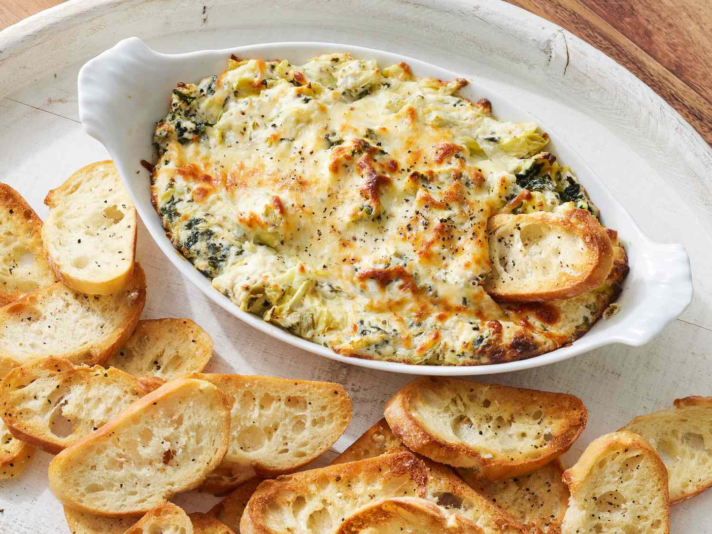 Hot Spinach & Artichoke Dip / serves 4-6