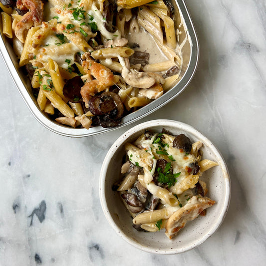 Creamy Baked Chicken Marsala Pasta - serves 4*