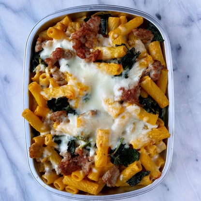 Baked Rigatoni w. Butternut Squash (Sausage or Mushroom) - serves 4-5