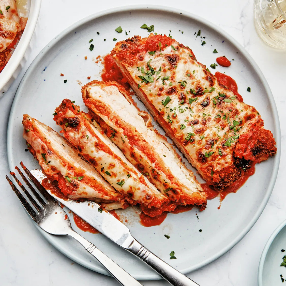 Chicken Parm w/ Vodka Sauce - serves 2