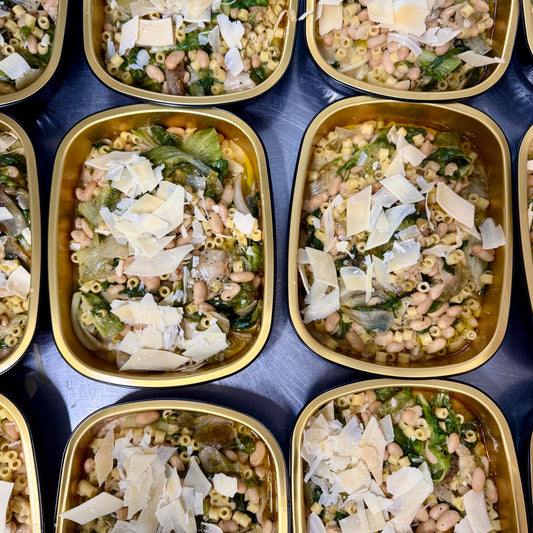 Ditalini w. Sausage, White Beans & Escarole (serves 4)