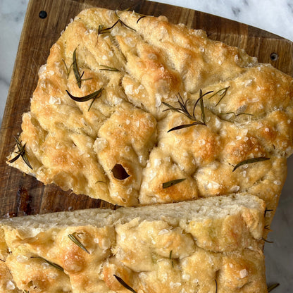 Homemade Castelvetrano Olive & Rosemary Focaccia/ DF