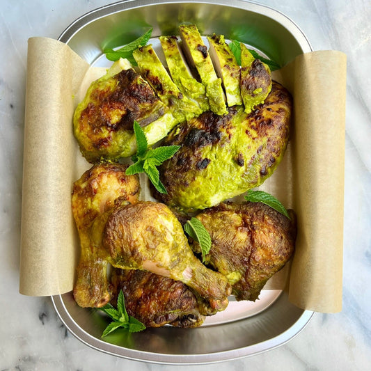 Roasted Ginger Mint Chicken + Fattoush Salad + Yogurt Sauce
