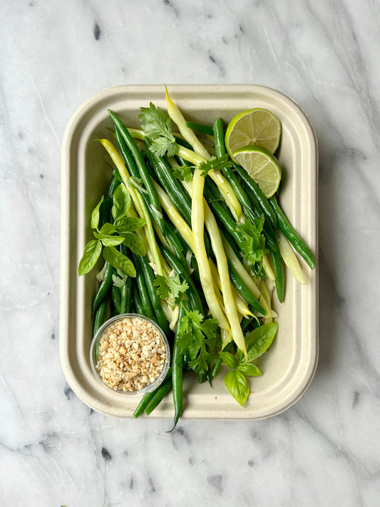 Garlic & Ginger Green Beans w. Crushed Peanuts & Mint (GF & DF) / Catering