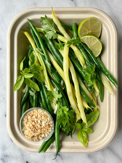 Garlic & Ginger Green Beans w. Crushed Peanuts & Mint (GF & DF) / Catering
