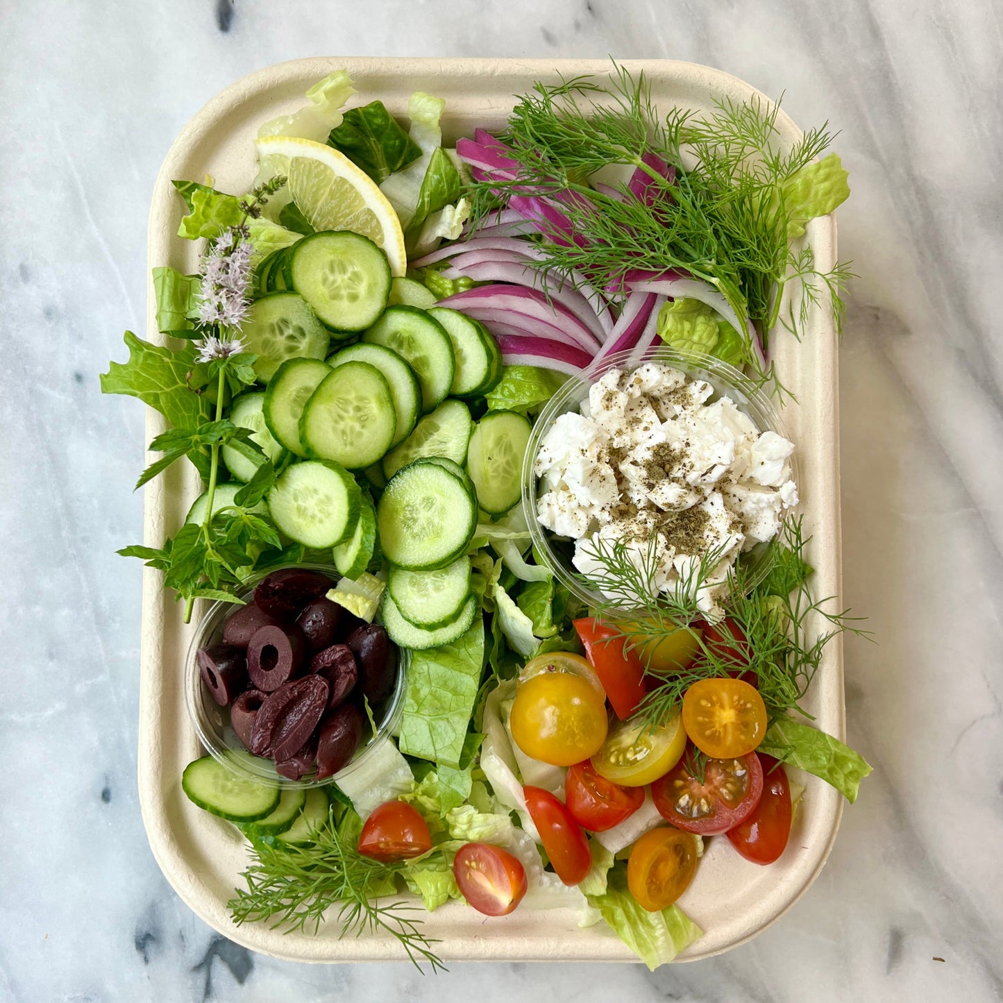 Lamb Meatballs + Tzatziki + Greek Salad - serves 4*