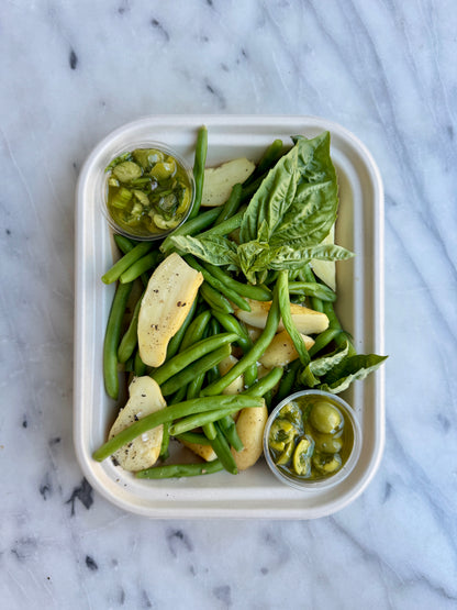 String Beans & Fingerling Potatoes w. Olive Pesto / GF & Vegan