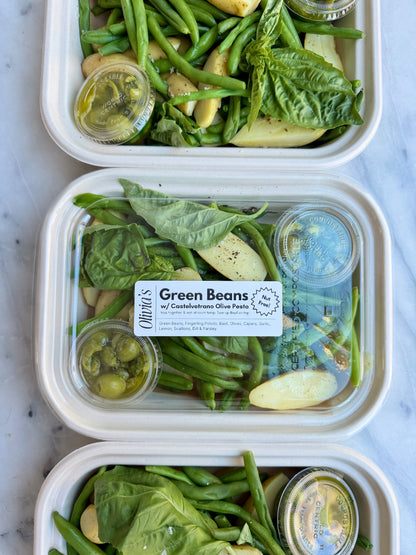 String Beans & Fingerling Potatoes w. Olive Pesto / GF & Vegan