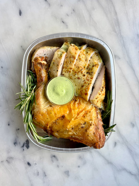 Half a Roasted Chicken w. "The Green Sauce" / GF & DF