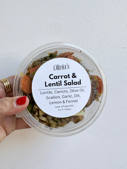Lentil Carrot Salad (GF & Vegan) / Pool & Menu