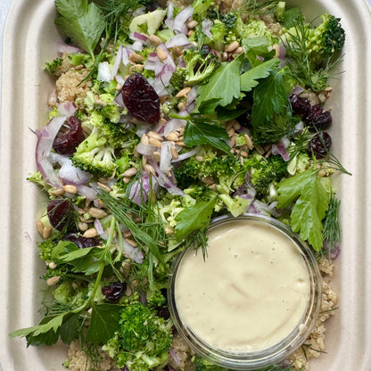 Maple Tahini Broccoli & Quinoa Salad/ GF & DF - serves 2-4*