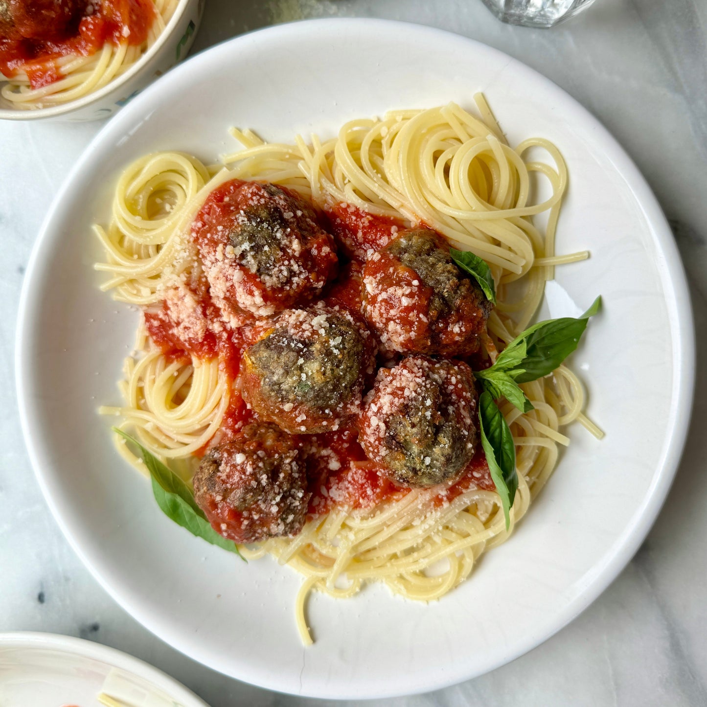 Meatballs + Tomato Sauce + Ready to Boil Pasta -  serves 4*