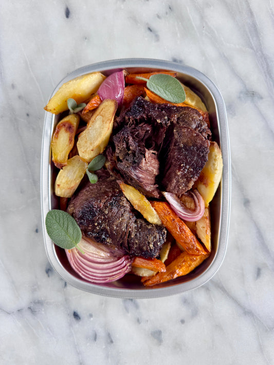 Pot Roast with Mashed Potato & Cauliflower / GF - serves 4*