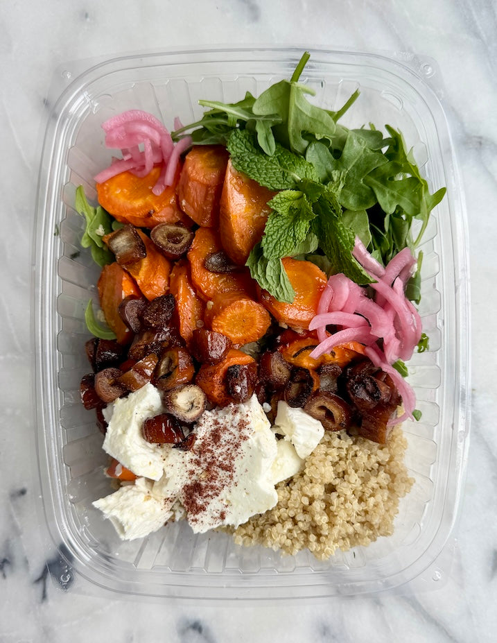 Roasted Carrot, Date, & Feta Salad / GF - serves 2*