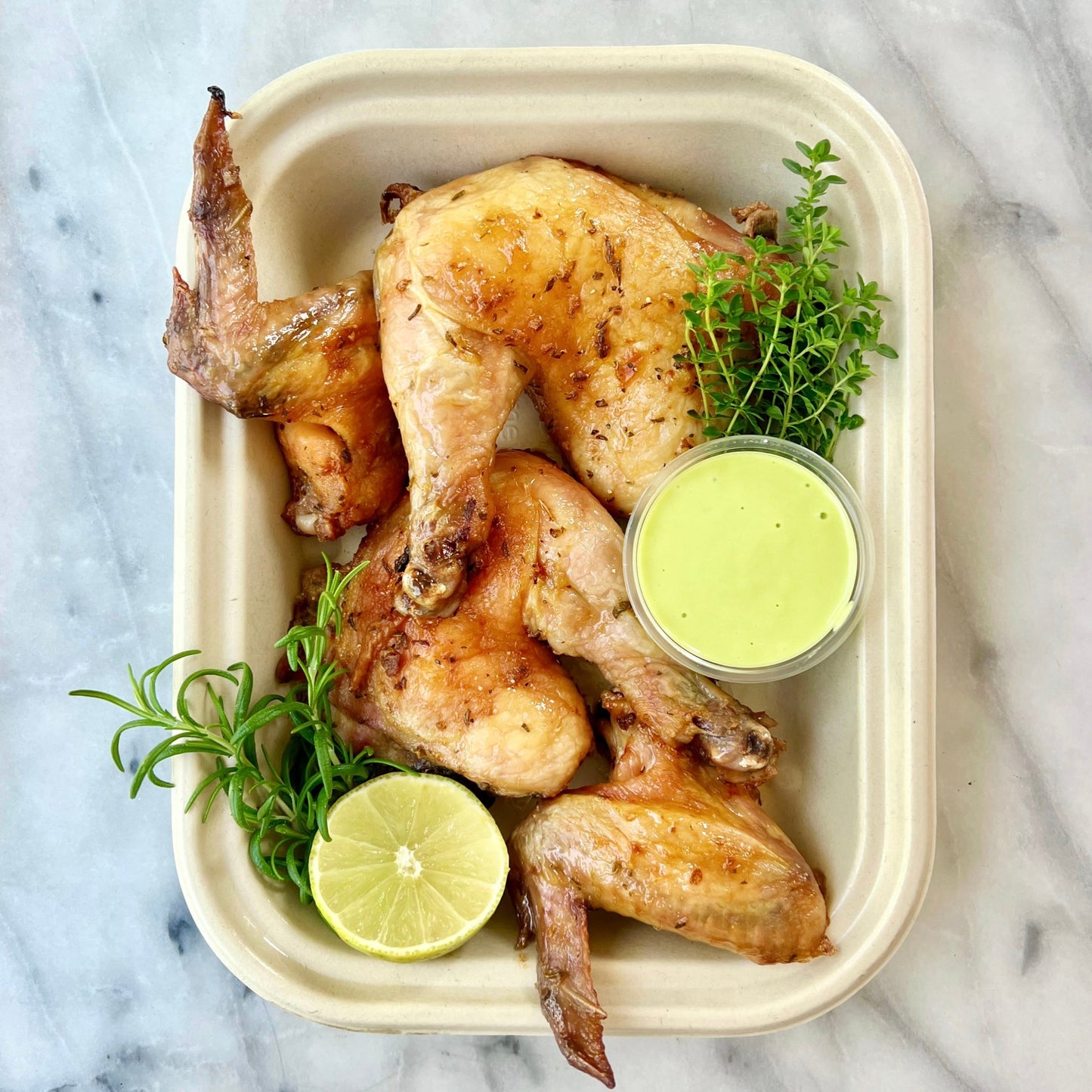 Roasted Chicken + Cornbread Casserole + Green Beans - Serves 3-4*