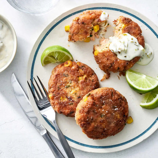 Lemon & Dill Salmon Cakes w/ Homemade Tartar Sauce / serves 2*
