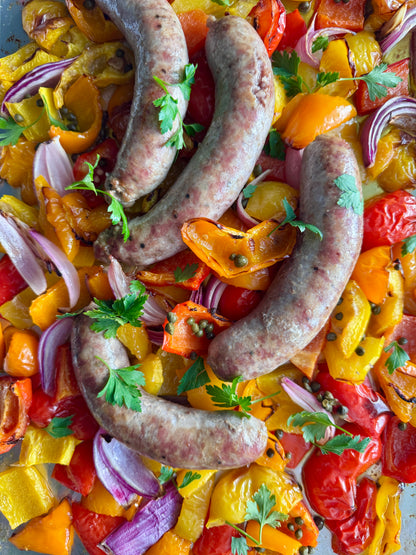 Sausage & Peppers + Whipped Ricotta + Focaccia / serves 2-4