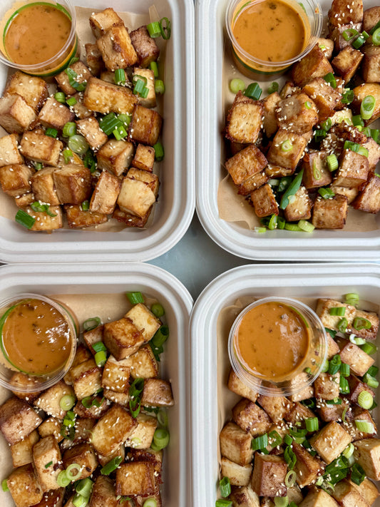 Side of Tofu w. Chili Crisp Dip/ GF & Vegan - serves 2-3