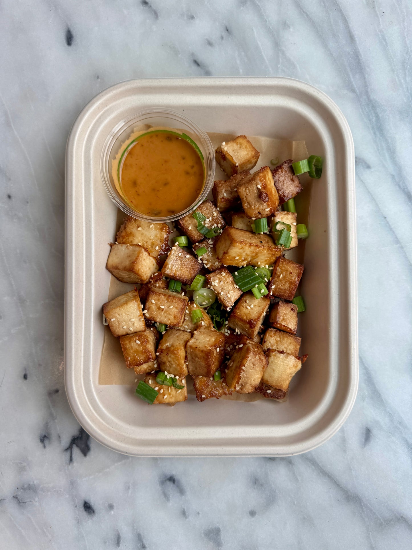 Side of Tofu w. Miso Tahini Dip/ GF & Vegan - serves 2
