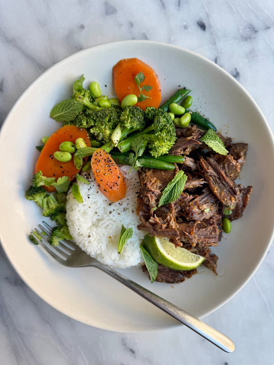 Thai- Style Coconut Beef w. Stir Fried Vegetables / GF & DF - serves 4