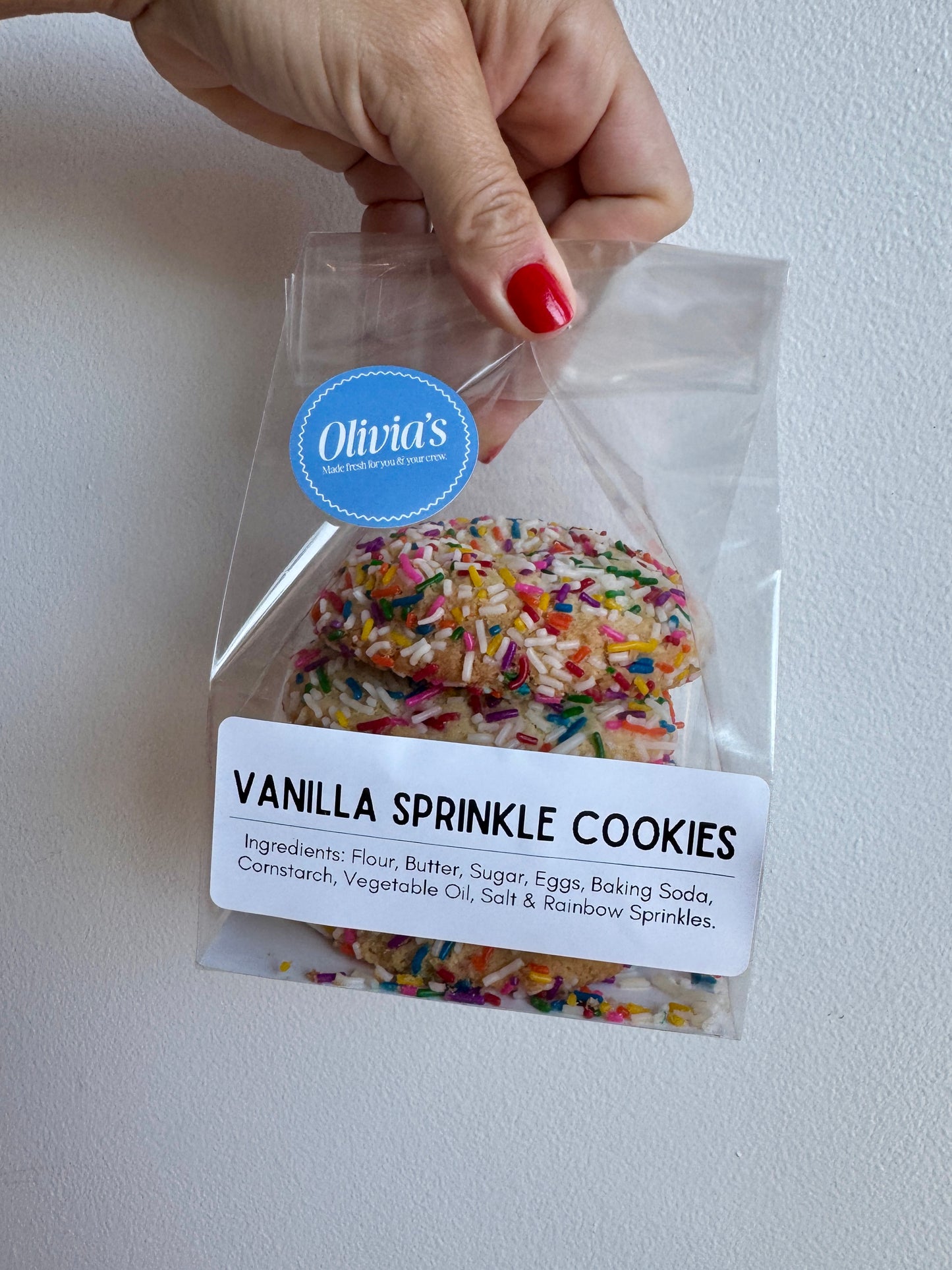 Bag of 4 Vanilla Sprinkle Cookies*