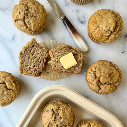 Whole Wheat Zucchini Muffins - 6 muffins