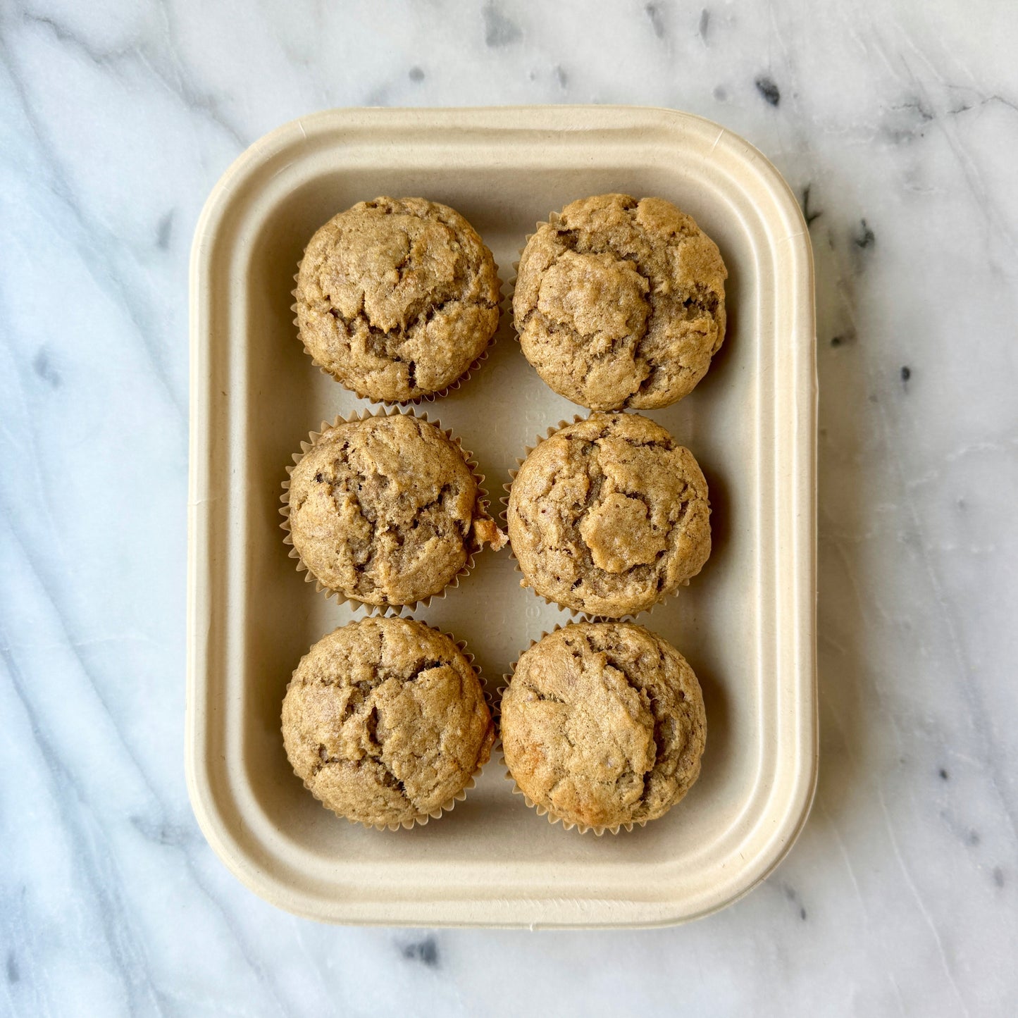 Whole Wheat Zucchini Muffins - 6 muffins