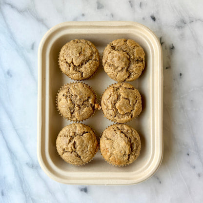 Whole Wheat Zucchini Muffins - 6 muffins