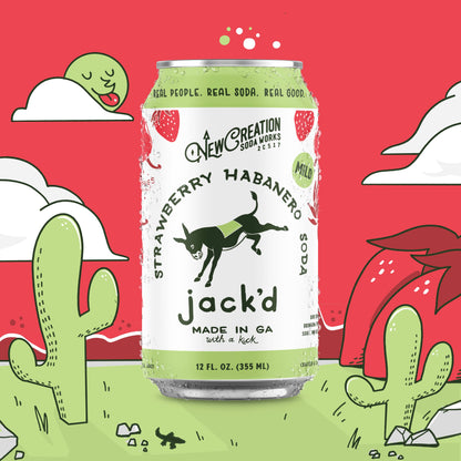 Jack'd Strawberry Habanero Soda - 4 PACK