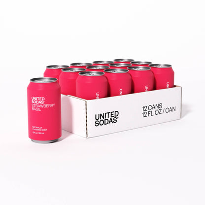 Naturally Flavored Soda - Strawberry Basil: 12 X 12 Oz Can